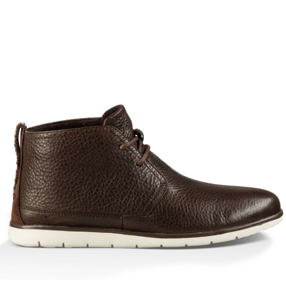 Ugg Freamon Men's Espresso Brown Leather Chukka Boots size 9 - Picture 2 of 8